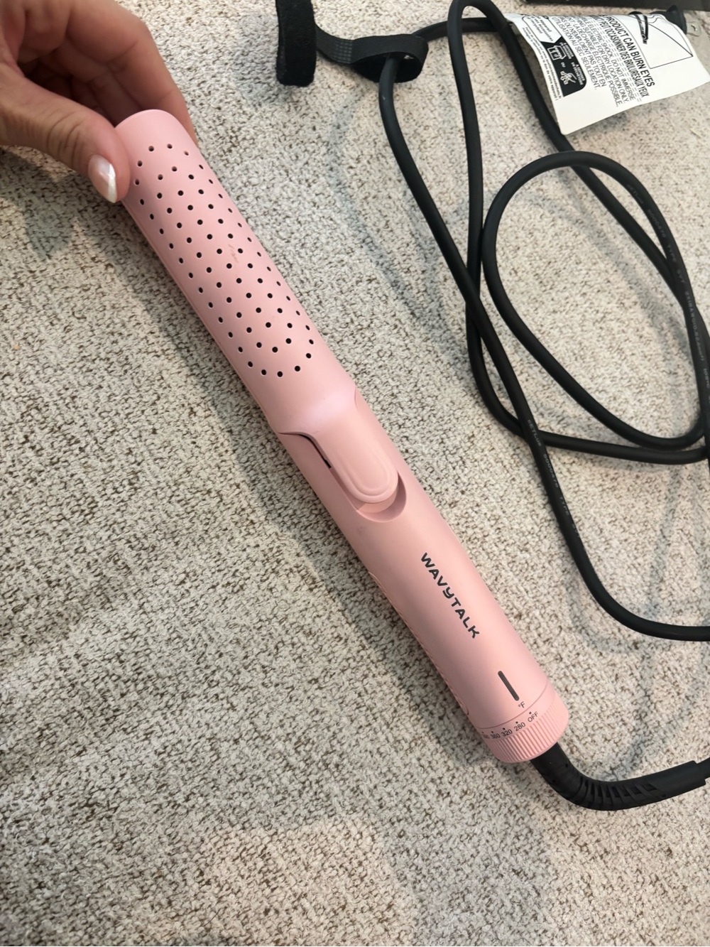 Wavytalk Cool Curl Hair Straightener and Curler Airflow Styler 2-in-1 Pink